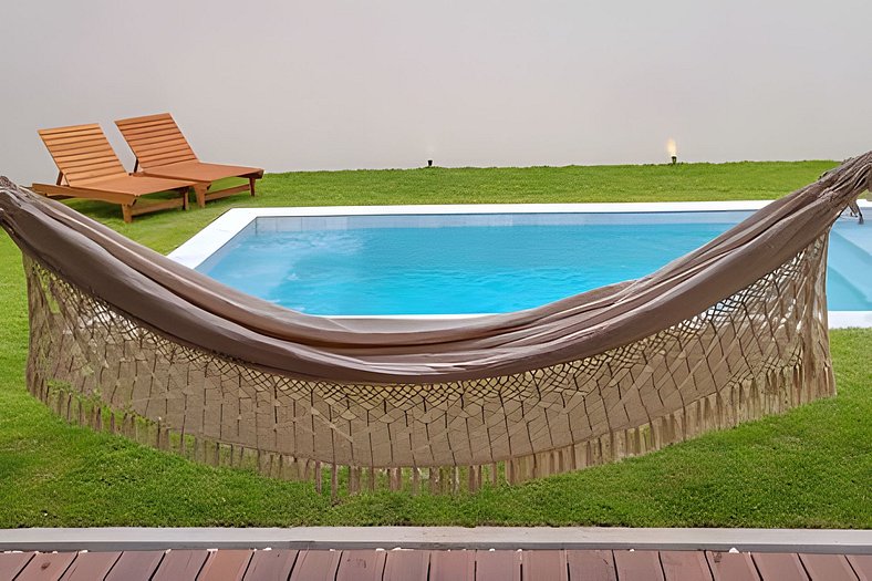 Heated pool with hydro and beach